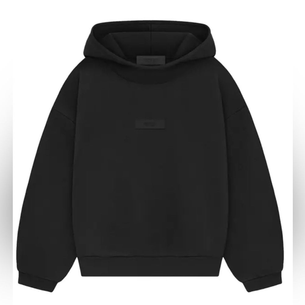 Essentials Black Kids Hoodie